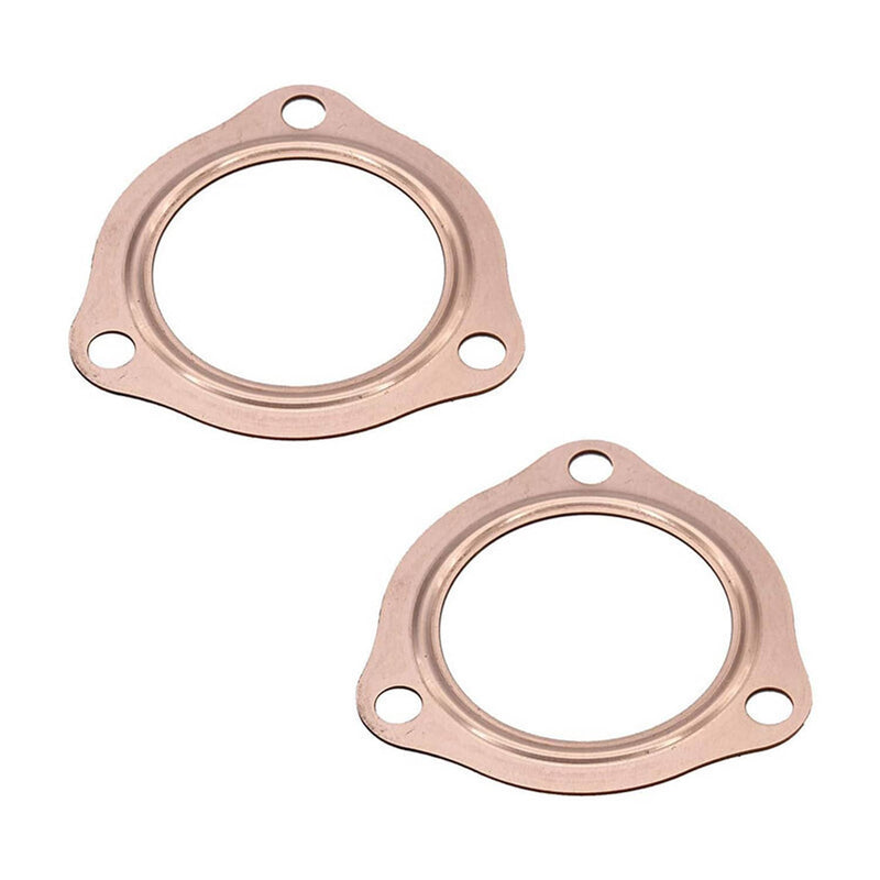 DURAFORCE For 2-1/2" Reusable Aluminum 3-Hole Exhaust Header Collector Flange Gaskets 2.5"