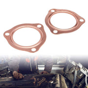 DURAFORCE For 2-1/2" Reusable Aluminum 3-Hole Exhaust Header Collector Flange Gaskets 2.5"
