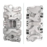 DURAFORCE Aluminum Dual Plane Intake Manifold for SBC Small Block Chevy 350 400 1955-1995