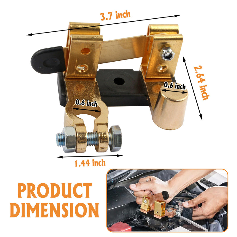 DURAFORCE 12V / 24V Top-Post Knife Blade Master Switch Battery Disconnect Switch Isolator
