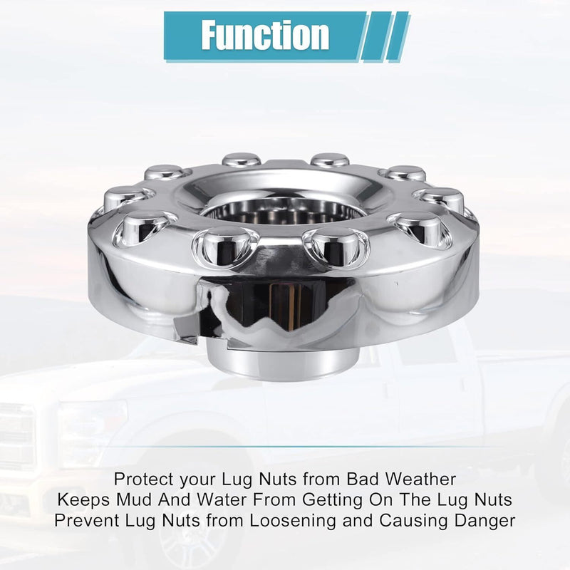 DURAFORCE Wheel Center Hub Caps For Ford F450 F550 2005-17 Super Duty Dually 10 Lug Wheel