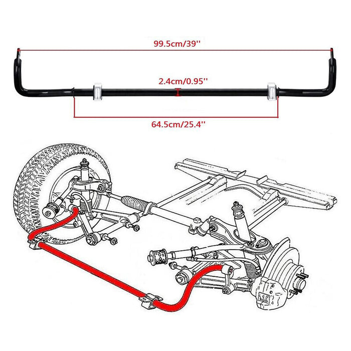 DURAFORCE 24mm Rear Sway Bar End Link Kit for 1992-2000 Honda Civic 94-01 Acura Integra