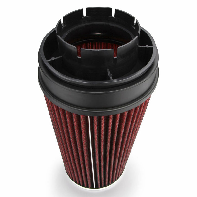 DURAFORCE 4'' 102mm Long High Flow Inlet Cone Dry Filter Cold Air Intake Replacement Red