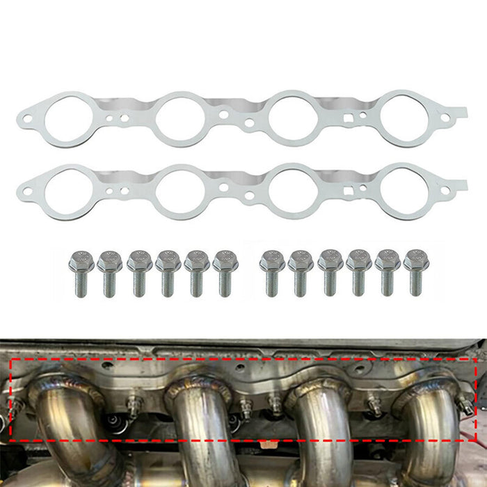 DURAFORCE For LS Steel MLS Exhaust Manifold Header Gaskets LS1 LS3 LQ4 LM7 4.8 5.3 5.7 6.0