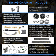 DURAFORCE Timing Chain Kit with Water Pump VVT Gears for GMC Chevy Buick Equinox 2.0L 2.4L