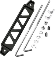 DURAFORCE Aluminum Battery Hold Tie Down Bracket Mount + 10'' Inch J-Hooks Bolts Universal