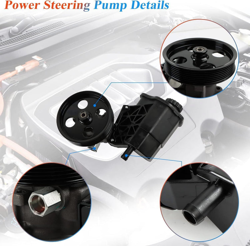 DURAFORCE Power Steering Pump with Pulley Reservoir For 02-07 Dodge Ram 1500 96-70269 3.7L