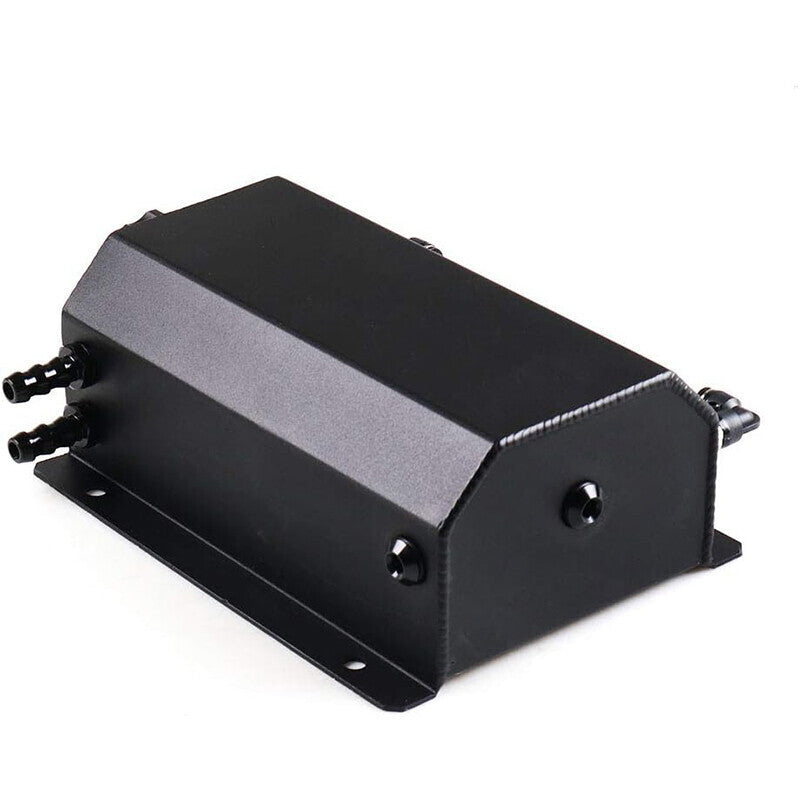 DURAFORCE 2L Black Universal Coolant Radiator Overflow Tank Expansion Reservoir Aluminum C