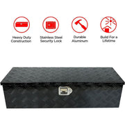DURAFORCE 39"x13"x10" Aluminum For Pickup Truck Trunk Bed Tool Box Trailer Storage W/ Lock