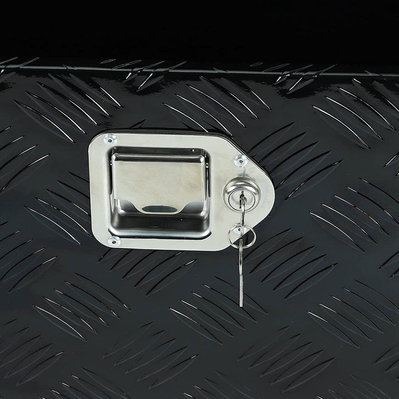 DURAFORCE 39"x13"x10" Aluminum For Pickup Truck Trunk Bed Tool Box Trailer Storage W/ Lock