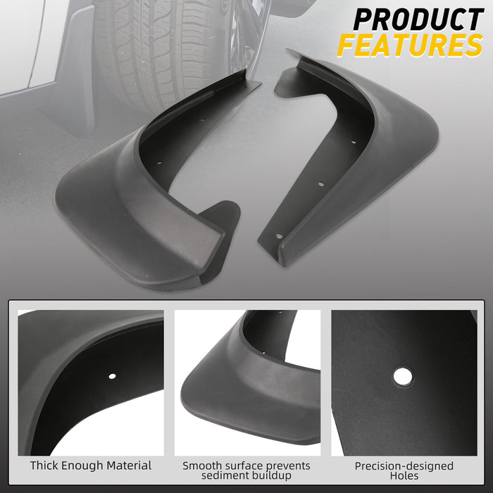 DURAFORCE 4X Wearing Mud Flaps Mudguards Fender Splash Guards For Dodge Challenger R/T SRT
