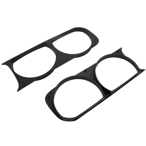DURAFORCE 1 Pair Left + Right Side Black Headlight Bezel For 2008-2014 Dodge Challenger