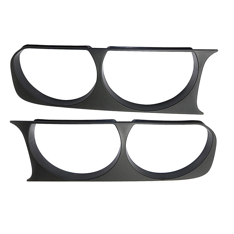 DURAFORCE 1 Pair Left + Right Side Black Headlight Bezel For 2008-2014 Dodge Challenger