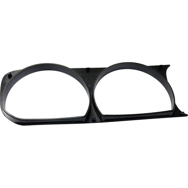 DURAFORCE 1 Pair Left + Right Side Black Headlight Bezel For 2008-2014 Dodge Challenger