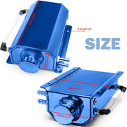 DURAFORCE 2L Blue Aluminum Coolant Radiator Overflow Reservoir Expansion Water Tank