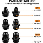 DURAFORCE High Flow 100 Micron Inline Fuel Filter Cleanable AN6 AN8 AN10 Adapter Fitting