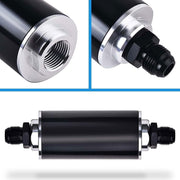 DURAFORCE 30 Micron Inline Fuel Filter w/ 6AN 8AN 10AN Adapter Fitting An Fuel Filter