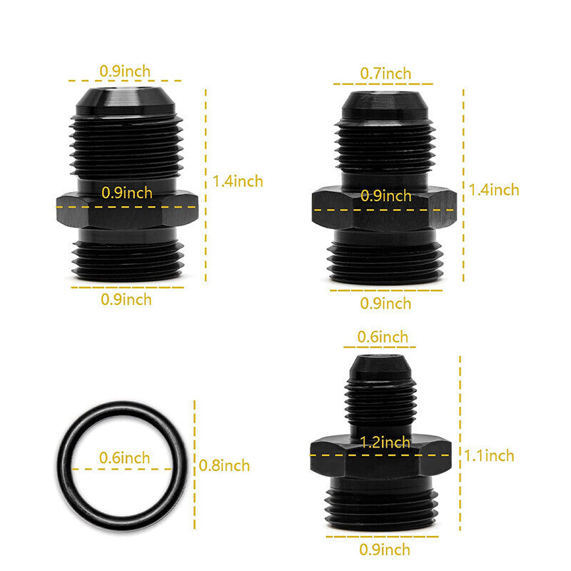 DURAFORCE 30 Micron Inline Fuel Filter w/ 6AN 8AN 10AN Adapter Fitting An Fuel Filter