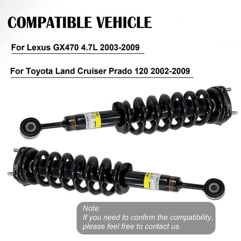 DURAFORCE 4X Front Rear Shock Absorber Strut Assys For Lexus GX470 Toyota Land Cruiser 120