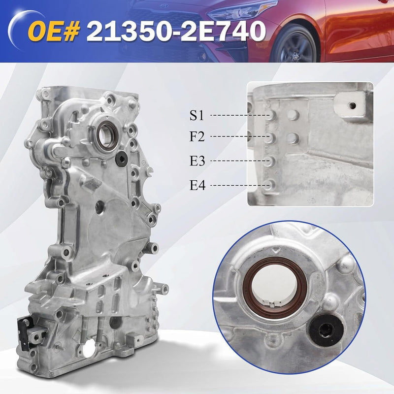 DURAFORCE New Engine Oil Pump Timing Chain Cover Fit for 2017-20 Hyundai Elantra 2.0L
