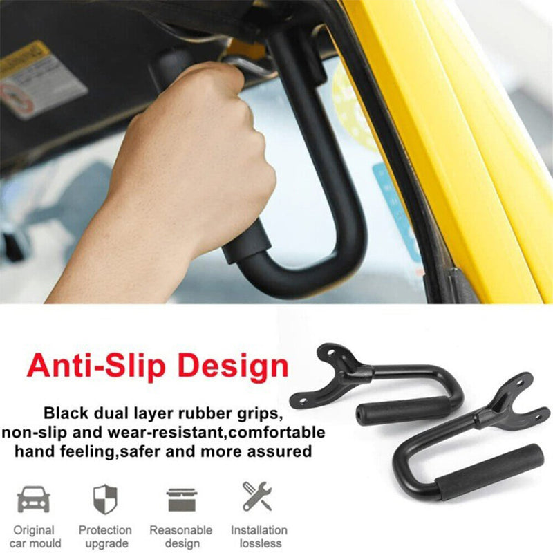 DURAFORCE Aluminum Grab Bar Front Grab Handle Fit For Jeep Wrangler TJ 1997-2006 2PCS