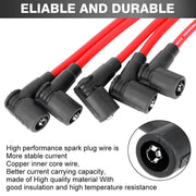 DURAFORCE 7mm Cable Spark Plug Ignition Wires For Honda Accord Civic Del Sol 92-00 2.3L