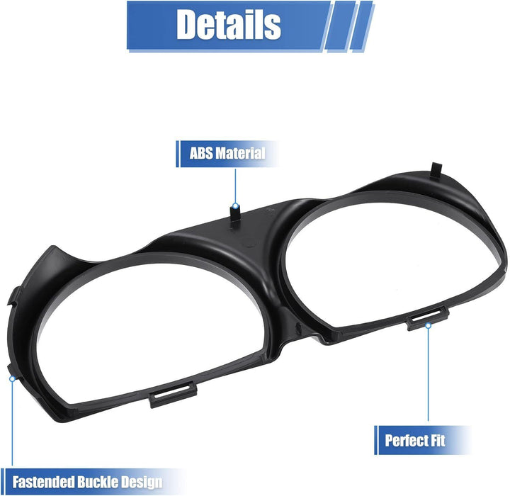 DURAFORCE LH & RH Front Headlight Bezel Lamp Cover Trim Set For 2015-2021 Dodge Challenger