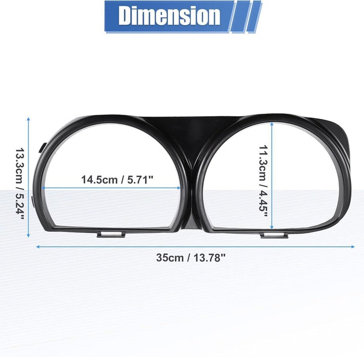 DURAFORCE LH & RH Front Headlight Bezel Lamp Cover Trim Set For 2015-2021 Dodge Challenger