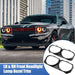 DURAFORCE LH & RH Front Headlight Bezel Lamp Cover Trim Set For 2015-2021 Dodge Challenger