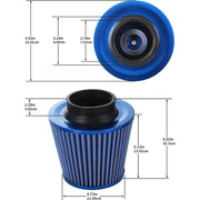 DURAFORCE 3" Cold Air Intake Filter Induction Kit Pipe Power Flow Hose System US New