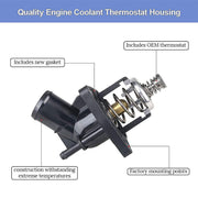 DURAFORCE Water Outlet+Thermostat For 14-20 Cadillac Chevrolet Silverado 1500 GMC 12666569