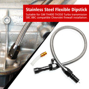 DURAFORCE Flexible Transmission Dipstick Kit For GM Chevy TH-350 TH-400 Turbo SBC BBC Blac