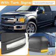 DURAFORCE Passenger Right Side Mirror For 15-2020 Ford F-150 Black Power Heated+LED Signal