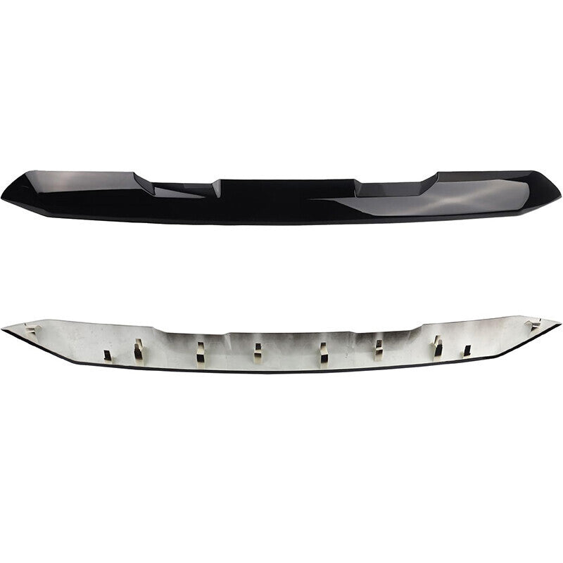 DURAFORCE Fit For 2022-24 GMC Sierra 1500 Front Upper Top Grille Molding Trim Gloss Black