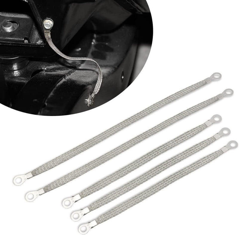 DURAFORCE 5x Engine Ground Strap Cable Copper Set For Car Truck Firewall Engine Body Frame