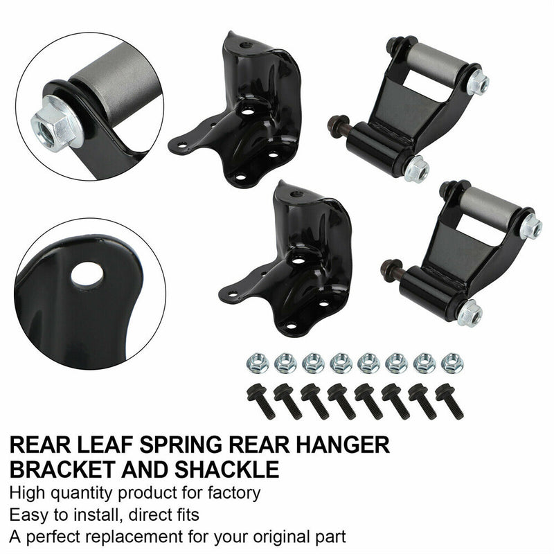 DURAFORCE New Rear Leaf Spring Rear Hanger Bracket and Shackle Kit for Ford Ranger Mazda