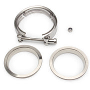 DURAFORCE 4 x 4"inch V-band Clamp Sliver steel Flange Male-Female For Exhaust Downpipe New