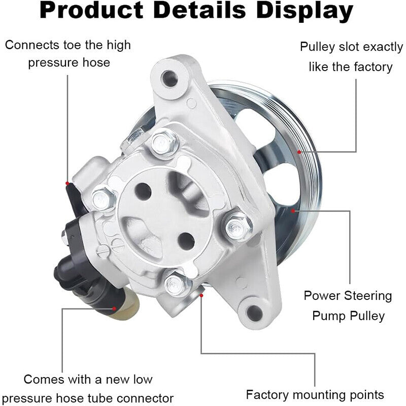 DURAFORCE New Power Steering Pump 21-5456 w/ Pulley for 2006-2011 Honda Civic 1.8L L4