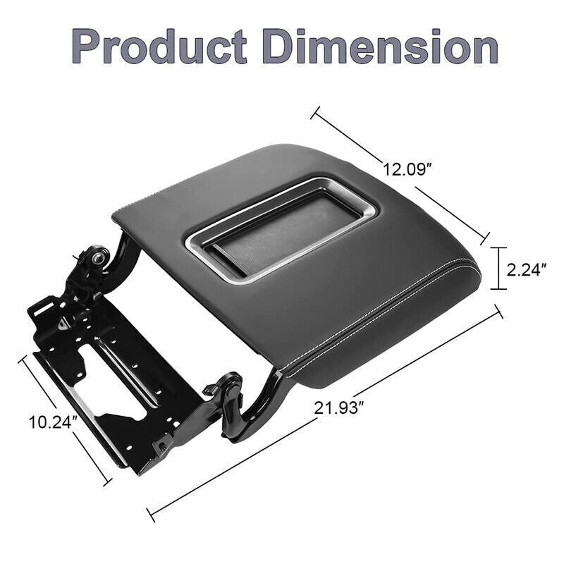 DURAFORCE Leather Center Console Armrest Lid For 2014-2019 Chevrolet Silverado GMC Sierra