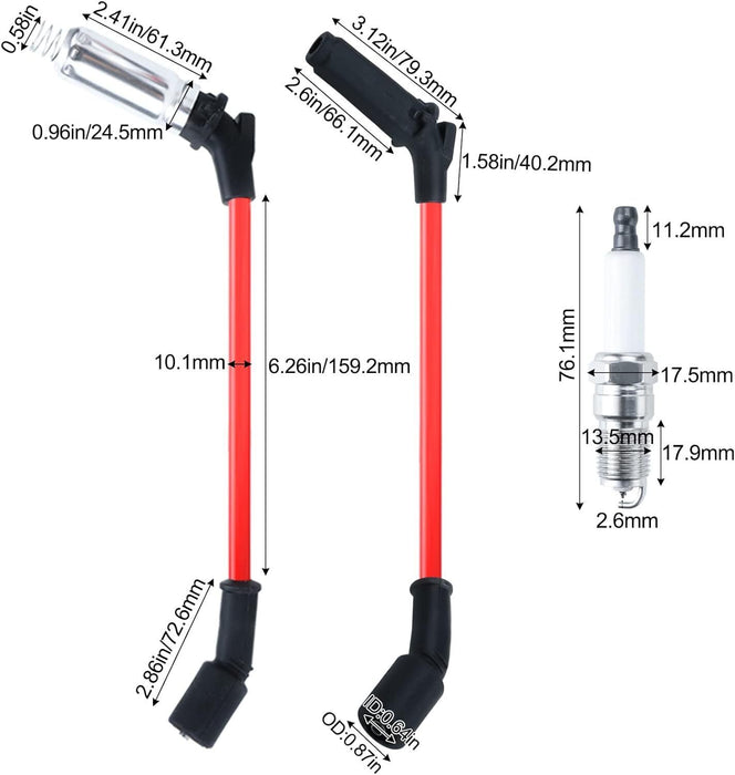DURAFORCE For Chevy GMC 4.8L 5.3L 6.0L V8 High Performance 8x Spark Plugs & Ignition Wires