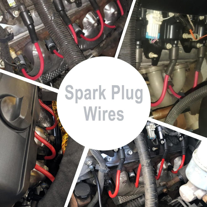 DURAFORCE For Chevy GMC 4.8L 5.3L 6.0L V8 High Performance 8x Spark Plugs & Ignition Wires