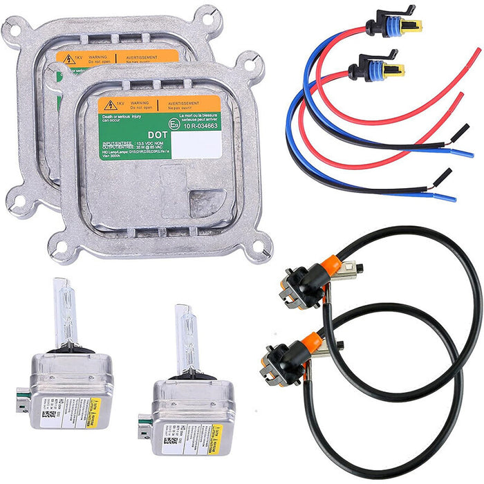 DURAFORCE 2 HID Xenon Ballast Control Unit Computer &D3S Bulb Kit For 2010-19 Ford Mustang