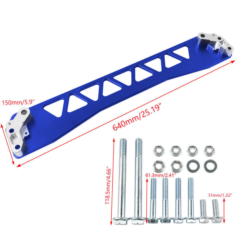 DURAFORCE Billet Rear Lower Subframe Brace Tie Bar for Honda Civic EK 1996-2000 Si DX Blue