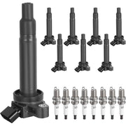 DURAFORCE 8 Pack Ignition Coils & Spark Plugs For Toyota Tundra Sequoia 4.7L V8 UF230