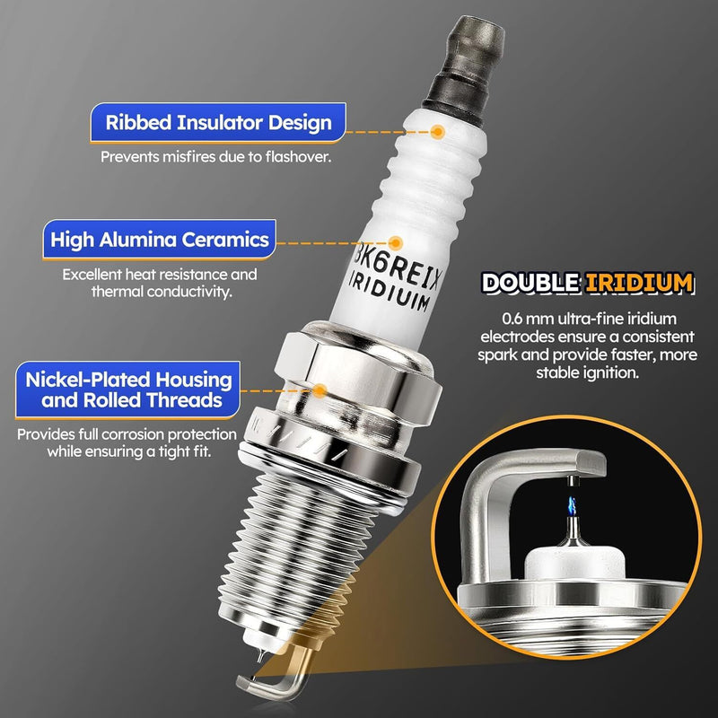 DURAFORCE 8 Pack Ignition Coils & Spark Plugs For Toyota Tundra Sequoia 4.7L V8 UF230