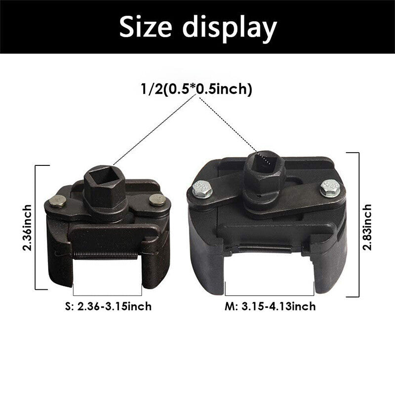 DURAFORCE Universal Adjustable Oil Filter Wrench Removal Tool Cap 1/2" for 80mm-105mm