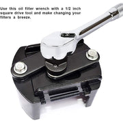 DURAFORCE Universal Adjustable Oil Filter Wrench Removal Tool Cap 1/2" for 80mm-105mm