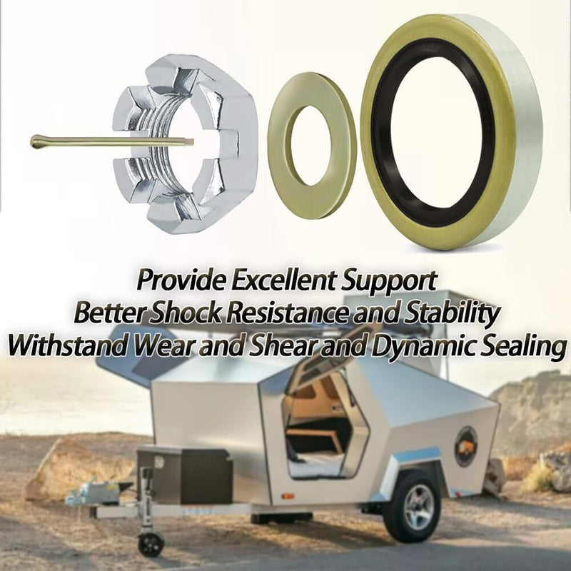 DURAFORCE Trailer Wheel Hub Bearings Kits L44649 L68149 for 3500lb 10-19 Spindles #84 Axle
