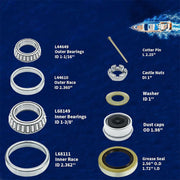 DURAFORCE Trailer Wheel Hub Bearings Kits L44649 L68149 for 3500lb 10-19 Spindles #84 Axle