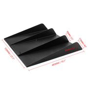DURAFORCE Universal Rear Diffuser 4 Shark Fins Under Bumper Splitter Unpainted Black ABS